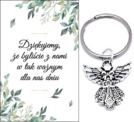 ĎAKUJEME HOSTOM DARČEK SVADOBNÝ ANJEL KĽÚČOVKA SPOMIENKY