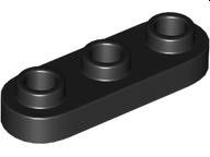 LEGO PLATE 1X3 ČIERNA Č. 77850 CENA ZA 1 PC