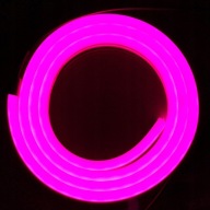 Neon FLEX 12 LED 12V HADICA SVETELNA 10cm IP65 Ruzova