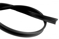 Biza Koženka Kedra PVC páska Pipe Black 6mm Hlavica 2mm - 10 metrov
