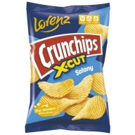 CRUNCHIPS Vlnité chrumky X-CUT soľ solené Classic 140g LORENZ