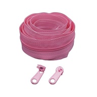 5mm ružová špirálová páska na zips + 2 jazdce