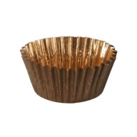 Hnedé a zlaté podložky na košíčky na muffiny 35x20 mm - 100 ks.