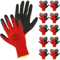 RUKAVICE SILNÉ latexové PRACOVNÉ RUKAVICE LATEX LITE 10 PÁROV XL-10