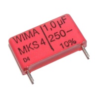 WIMA MKS-4 kondenzátor 1uF 250VDC 10% WIMA x2