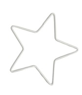 Základňa Macrame, kovový rám, WHITE STAR, 17,5 cm