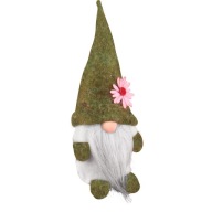 JARNÝ SLON, ZELENÝ, 15 CM, ozdobný s bradou