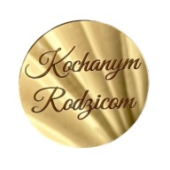 Mojim milovaným rodičom kruh gravírovaný, 6 cm, kruh z plexiskla, zlaté zrkadlo