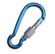 Skrutkovacia KRABÍNA NA KĽÚČE SO ZÁMKOM, 6,5 cm