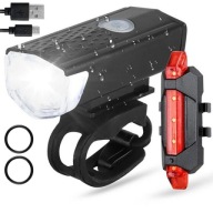 VÝKONNÉ SVETLÁ NA BICYKEL PREDNÉ ZADNÉ OSVETLENIE LED USB VODOtesné