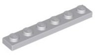 LEGO 3666 TANIER 1x6 svetlosivá NOVINKA (1g)