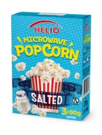 SOLENÝ popcorn do mikrovlnky Helio 3 x 90g