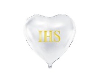BALÓN na sväté prijímanie ihs Heart White 45 cm