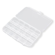 Nádoba na korálky a kamienky, plast, 15x9,2x2,5cm, 15 priehradiek, 1 ks.