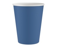 papierové poháre Jednofarebné, námornícka modrá, 250 ml, 6 ks.