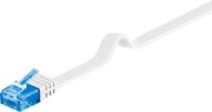 CAT 6A UTP FLAT Patchcord LAN kábel, biely, 3 m
