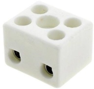 2-stopová keramická elektrická kocka 2,5mm2 10A 250V