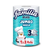 FAMILIA Jednorazová jumbo kuchynská papierová utierka 1=3