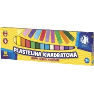 Plastelínový štvorec Astra, 18 farieb