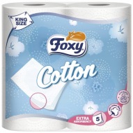 Bavlnený toaletný papier FOXY 4 rolky 5 VRSTVA!