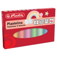 Plastelína Herlitz, nefarbiaca, 8 pastelových farieb