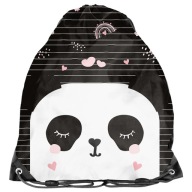 ŠKOLSKÁ TAŠKA PASO PANDA NA TOPÁNKY PRE DIEVČATÁ, BATOH ČIERNA