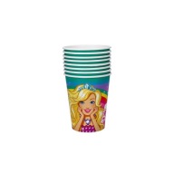 Papierový pohár s Barbie Dreamtopia 250ml 8 ks