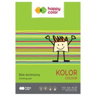 Happy Color A4 farebný technický blok, 170g 10a