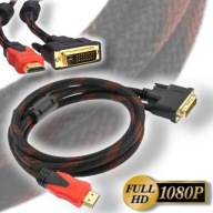 DVI HDMI ADAPTÉROVÝ KÁBEL 1,5M FULL HD 1080P
