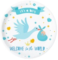 Baby Shower Birth Stork Boy taniere, 6 kusov