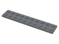 LEGO 3832 PLATE 2x10 tmavosivá DBG NOVINKA (4g)