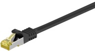 S/FTP sieťový kábel CAT 6A s CAT 7 čierny 1,5m