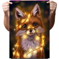 DIAMANTOVÁ VÝŠIVKA Diamantová maľba Diamantová mozaika pre deti Sada Fox