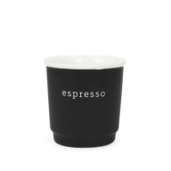 Porcelánový hrnček VAMOS na espresso, čierny, 0,1 l HOMLA