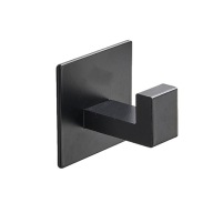 Háčik na stenu do kúpeľne háčik čierny samolepiaci na uteráky 5 x 5 cm