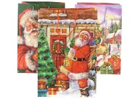 Darčeková taška Santa Claus, VIANOČNÝ vzor, ​​veľkosť XL BIG TM65