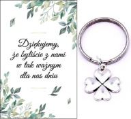 ĎAKUJEME HOSTOM DARČEK SVADOBNÉ ĎATELIENKY KĽÚČOVKY SPOMIENKY