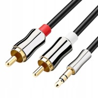 MINI JACK KÁBEL 2x RCA CHINCH STEREO GOLD HQ 3M