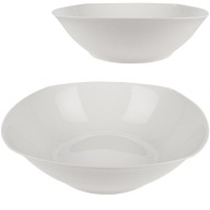 MISKA NA ŠALÁT, PORCELÁNOVÁ, BIELA ​​MISKA NA OBALU