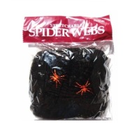 HALLOWEENSKÉ OZDOBY BLACK SPIDER WEB 60g 2 PAVÚKY