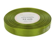 Ozdobná saténová stuha 12mm 32mb khaki
