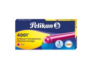 Pelikan 4001 ružové dlhé atramentové kazety, 5 ks