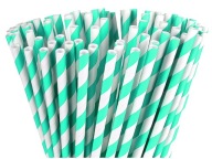Slamka Shake papier White and Mint 197 mm x 8 mm