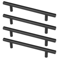 4x NÁBYTKOVÁ ÚCHYTKA ZÁBRADĽKA ČIERNA ÚCHYTKA DO KUCHYNSKEJ SKRIŇKY ZÁSUVKA 128mm