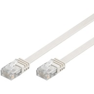 CAT 6 U/UTP FLAT Patchcord LAN kábel, biely, 5m