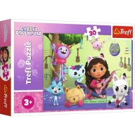 PUZZLE 30 GABI'S MAČKA DOM GABI A JEJ ROZTOMNÝ DOMČEK puzzle pre deti od 3 rokov