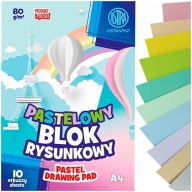 PASTELOVÝ FAREBNÝ BLOK ASTRA A4 10 listov 80g ŠKOL.