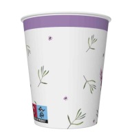 Poháre vres levanduľový papier 250 ml 8 ks narodeninové
