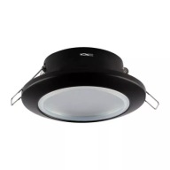 V-TAC GU10 Zapustené okrúhle tesné očko so sklom IP44 Čierna VT-981 3 L