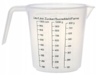 KUCHYŇSKÝ ODMERNÝ hrnček S ODBORNÝM džbánom ODMERA 1L